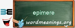 WordMeaning blackboard for epimere